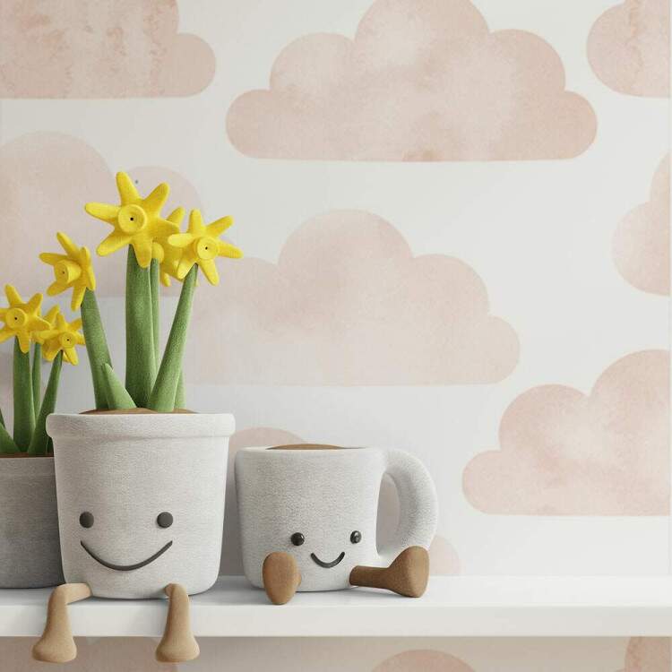 Papel de Parede Infantil Mod - 308 Nuvens Rosas