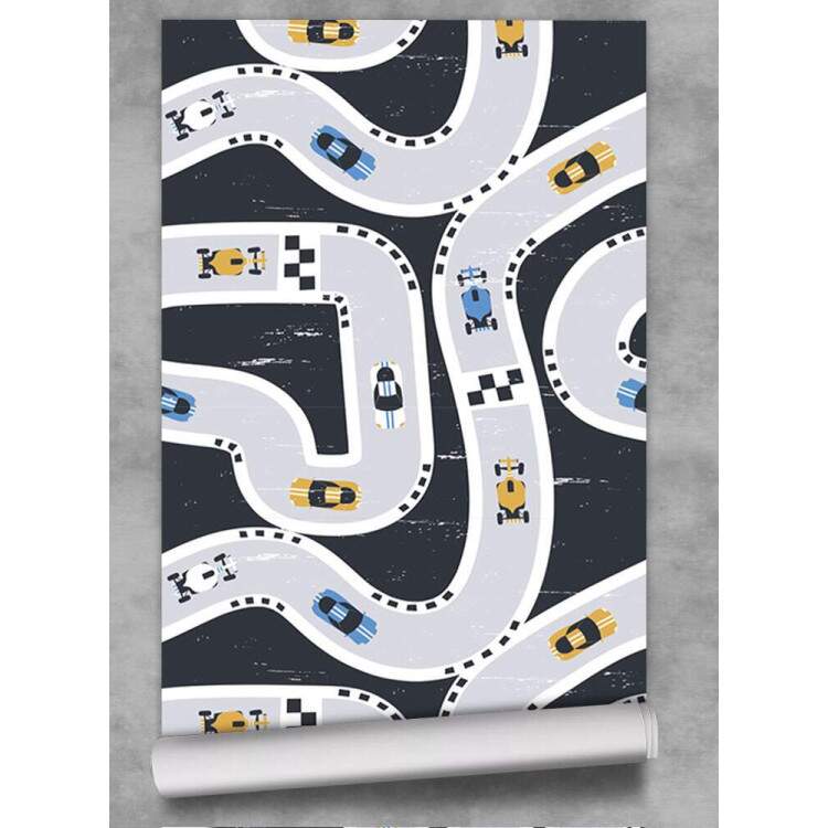 Papel de Parede Infantil Mod - 312 Carros de Corrida