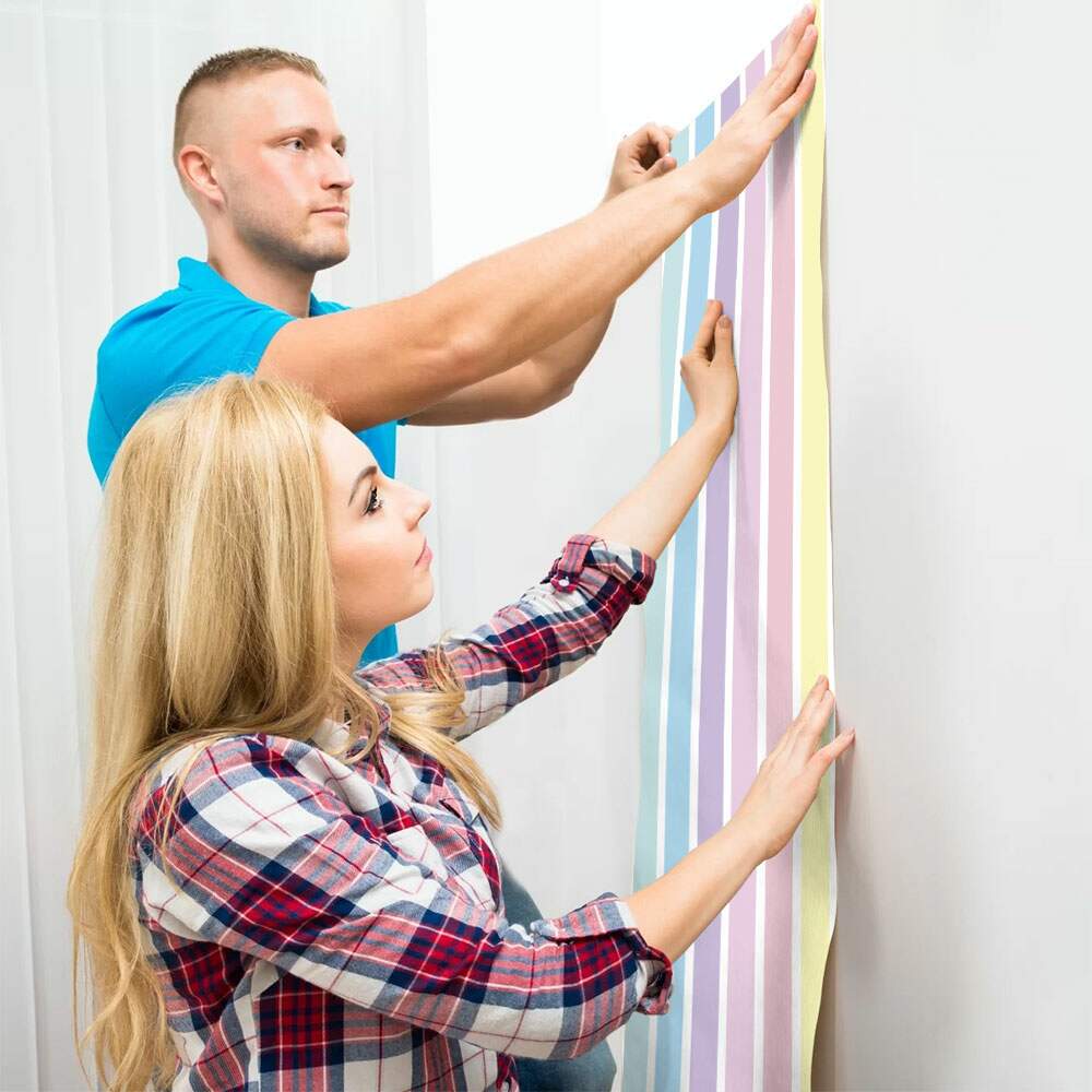 Papel de Parede Listras Modelo 158 Tons Leves