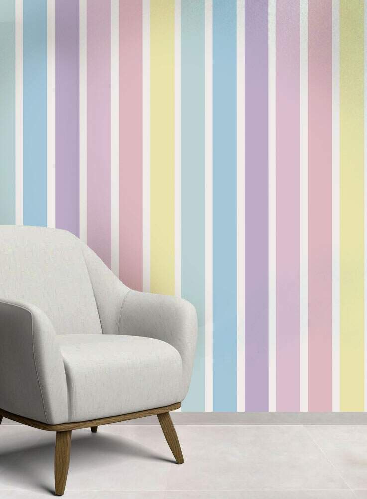 Papel de Parede Listras Modelo 158 Tons Leves