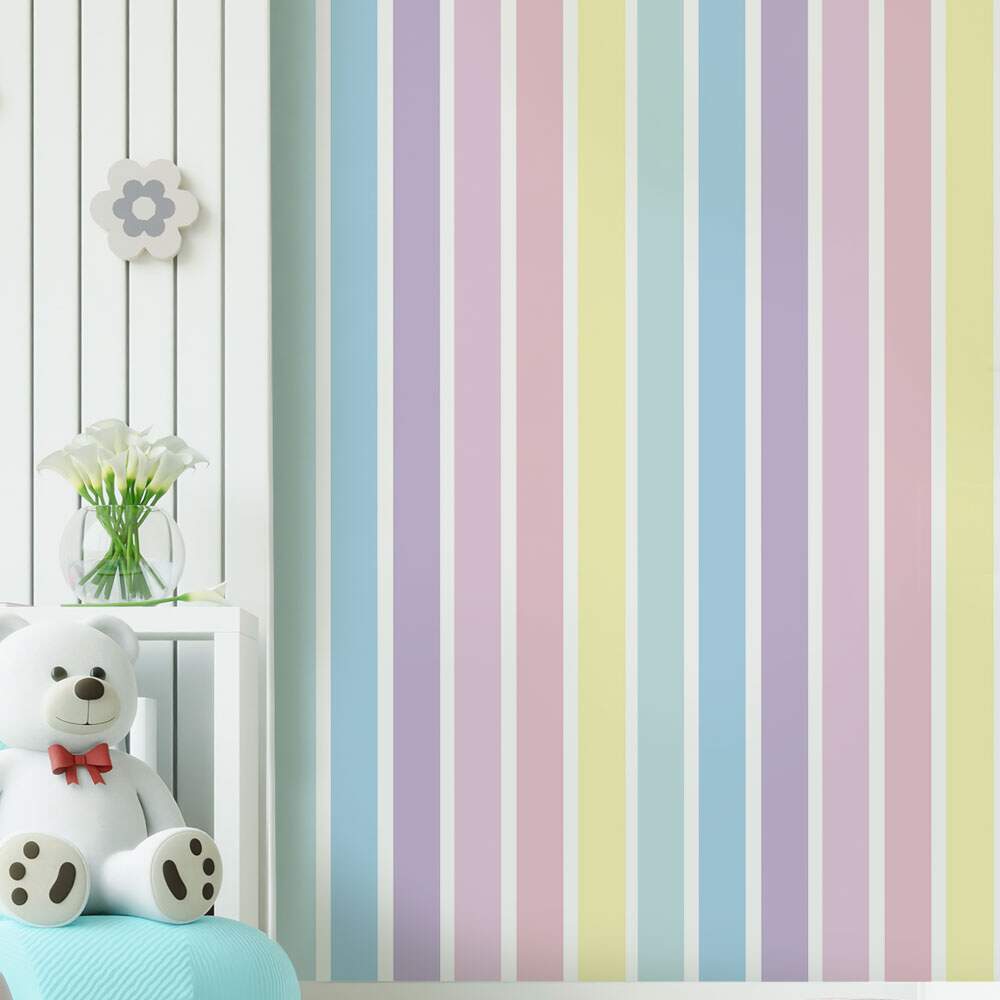 Papel de Parede Listras Modelo 158 Tons Leves