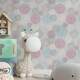 Papel de Parede Po� - Mod 010 Azul e Rosa