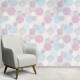Papel de Parede Po� - Mod 010 Azul e Rosa
