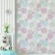 Papel de Parede Po� - Mod 010 Azul e Rosa