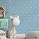Papel de Parede Po� - Mod 013 Branco e Azul