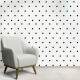 Papel de Parede Po� - Mod 022 Preto e Branco