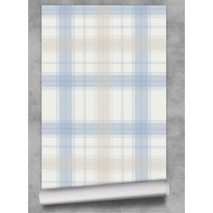 Papel de Parede Xadrez - Mod 015 Azul