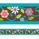 Faixa Decorativa Infantil Flores Coloridas 03