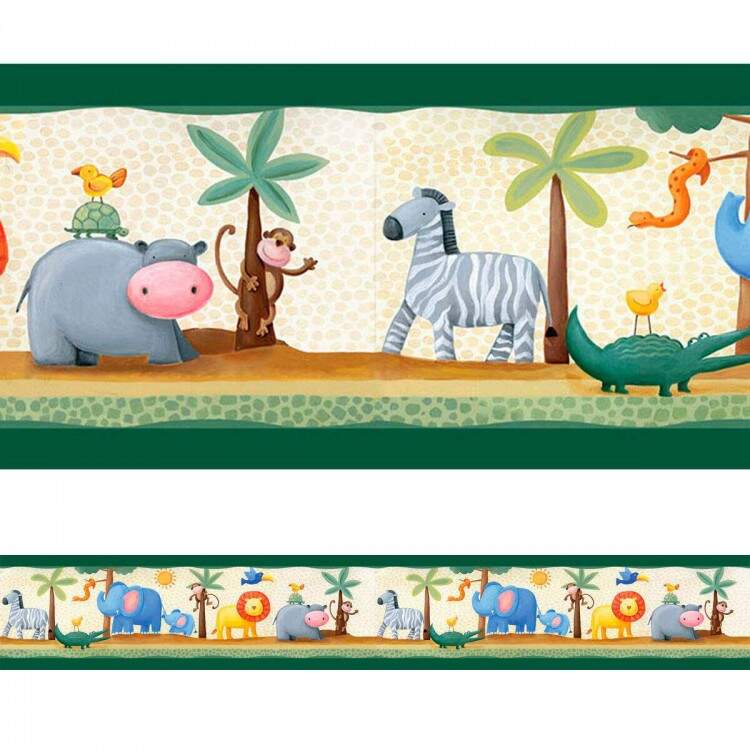 Faixa Decorativa Infantil Bichinhos na Floresta 02