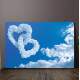 Placa Decorativa Rom�ntica Nuvens Cora�es