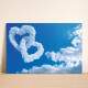 Placa Decorativa Rom�ntica Nuvens Cora�es