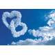 Placa Decorativa Rom�ntica Nuvens Cora�es