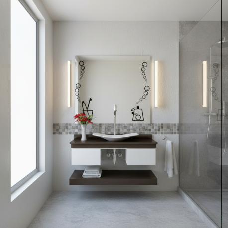 Adesivo Decorativo para Banheiro Modelo Sabo e Espuma