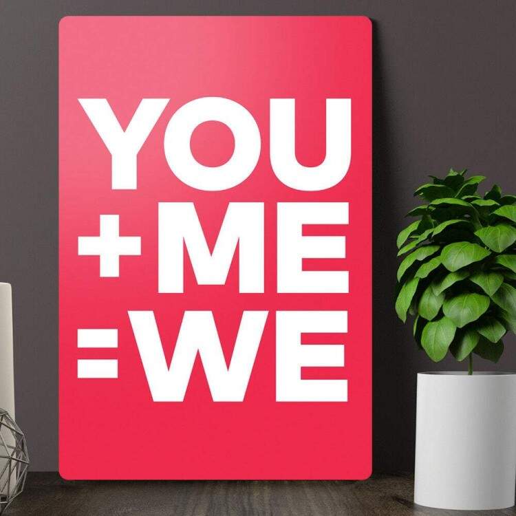 Placa Decorativa Romntica You Me We