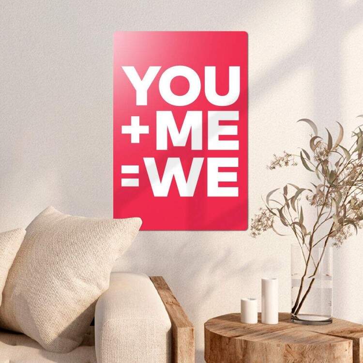 Placa Decorativa Romntica You Me We