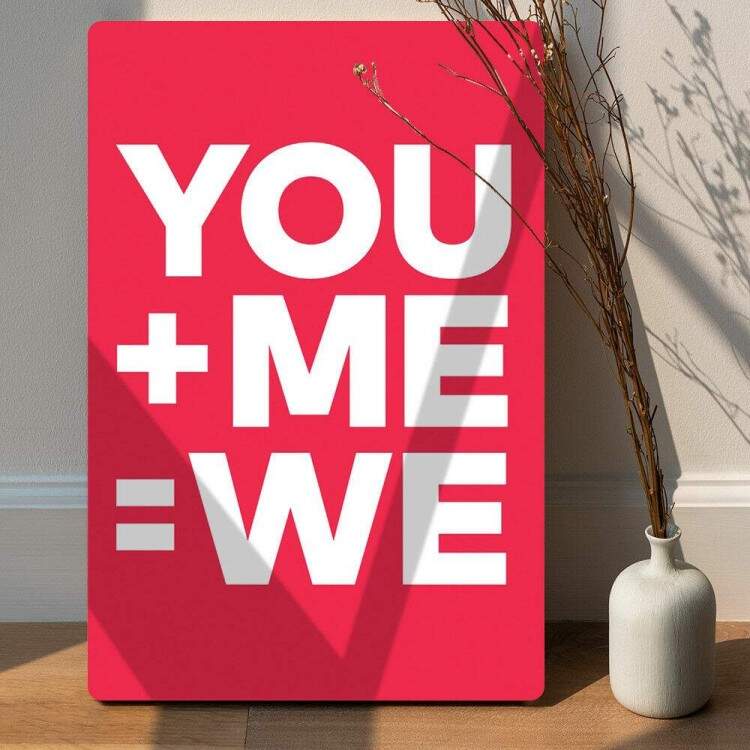 Placa Decorativa Romntica You Me We