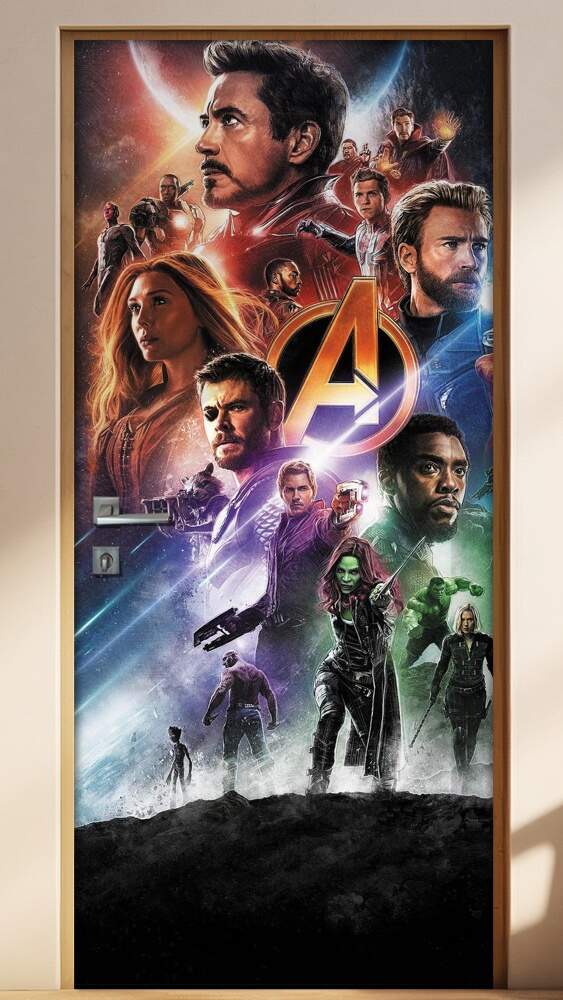 Adesivo Para Porta Vingadores Guerra Infinita