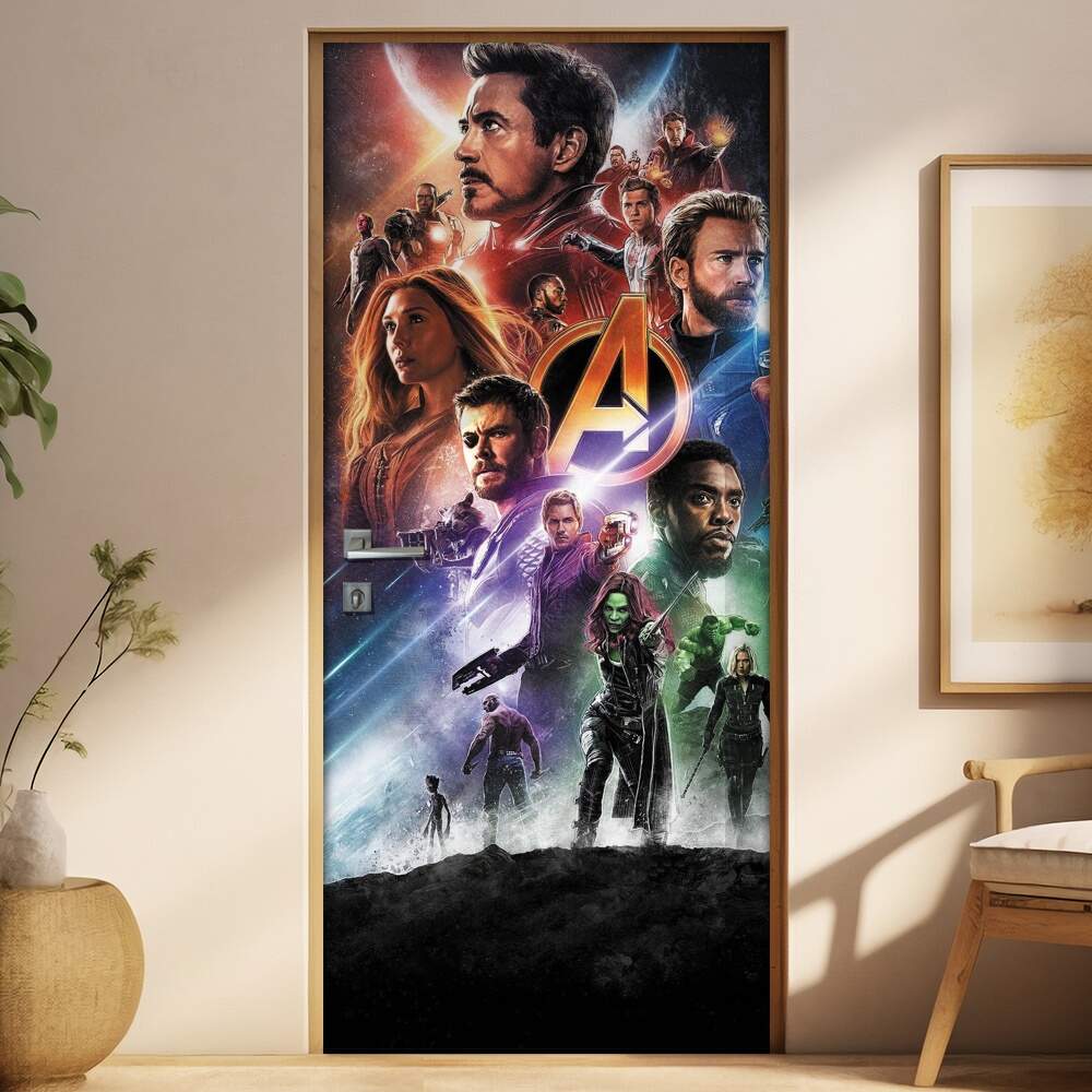 Adesivo Para Porta Vingadores Guerra Infinita