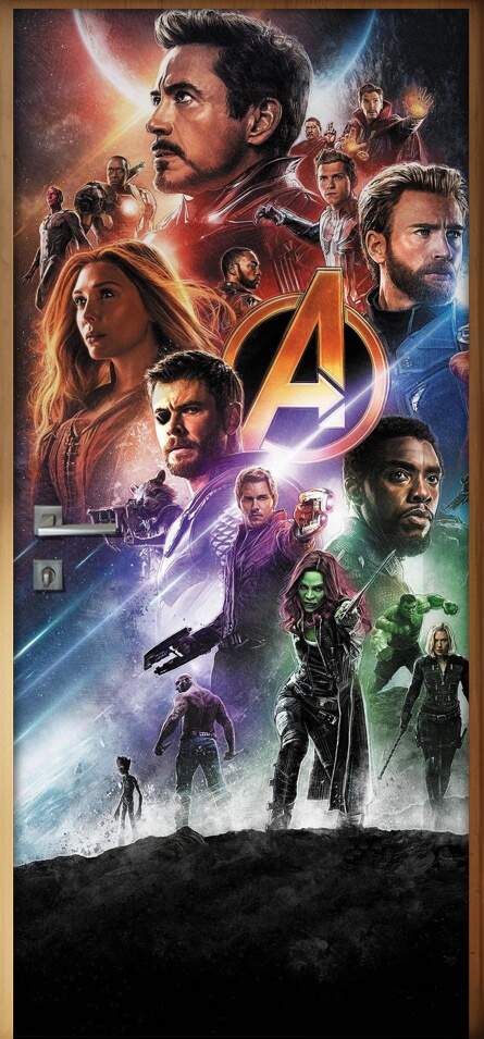 Adesivo Para Porta Vingadores Guerra Infinita