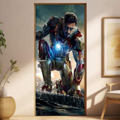 Adesivo Para Porta Vingadores Tony Stark