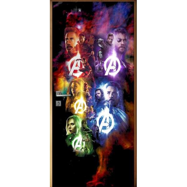 Adesivo Para Porta Vingadores Guerra Infinita 02