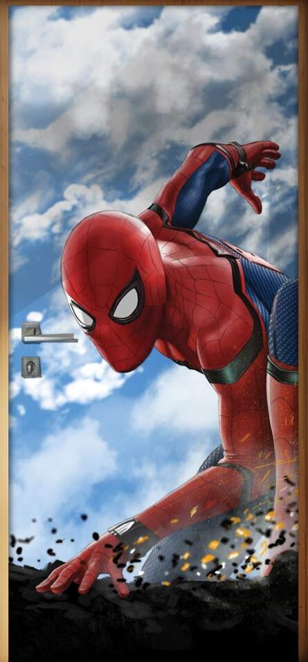 Adesivo Para Porta Vingadores Homem Aranha