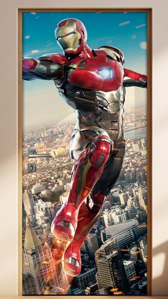 Adesivo Para Porta Vingadores Homem De Ferro 06