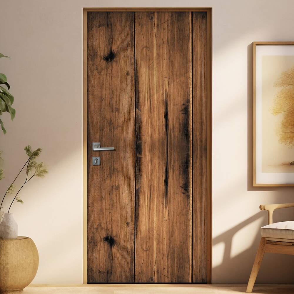 Adesivo Para Porta Diversos Madeira Mod 02