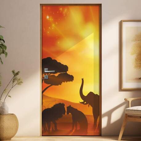 Adesivo Para Porta Animais Safri Pr Do Sol