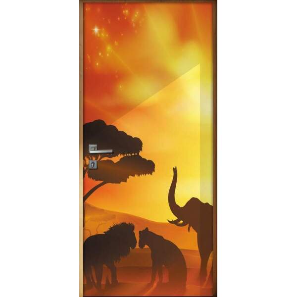 Adesivo Para Porta Animais Safri Pr Do Sol