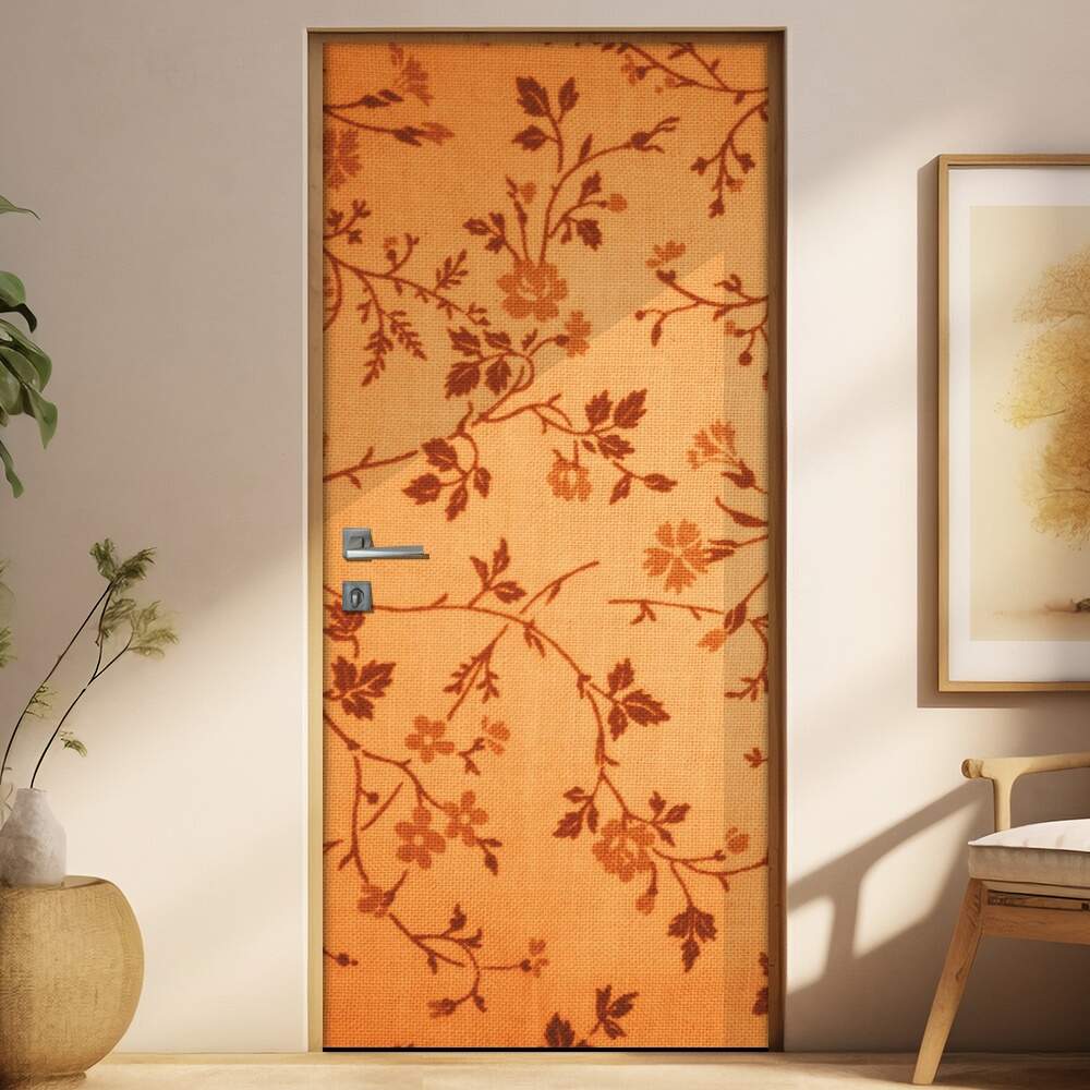 Adesivo Para Porta Diversos Floral Mod 02
