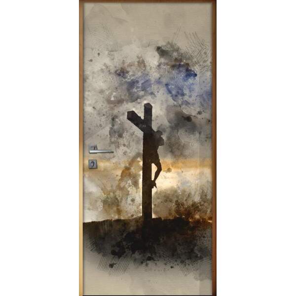 Adesivo para Porta Jesus na Cruz