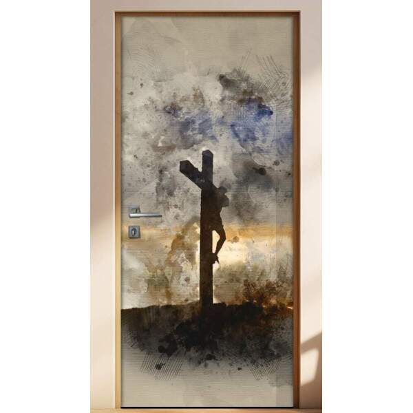 Adesivo para Porta Jesus na Cruz