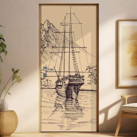 Adesivo para Porta Navio Caravela
