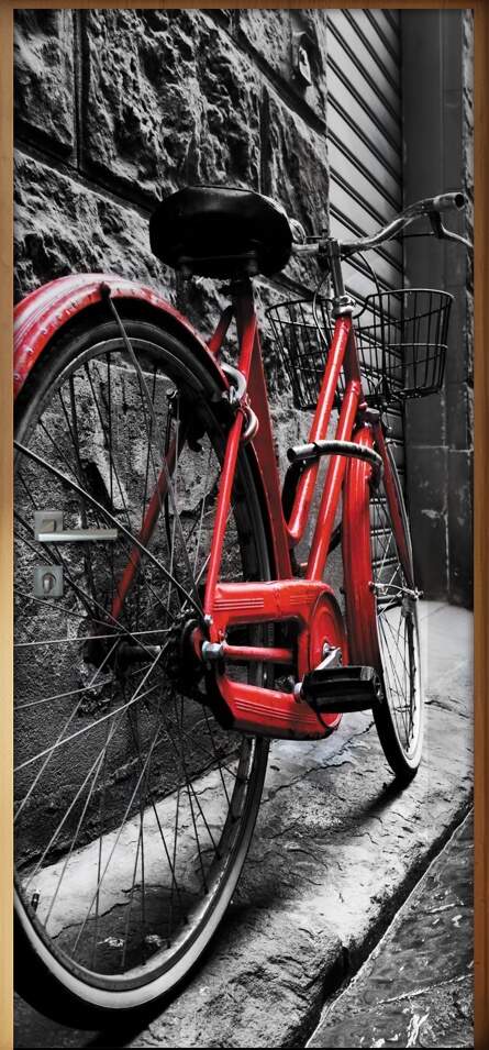 Adesivo Para Porta Retro Bicicleta