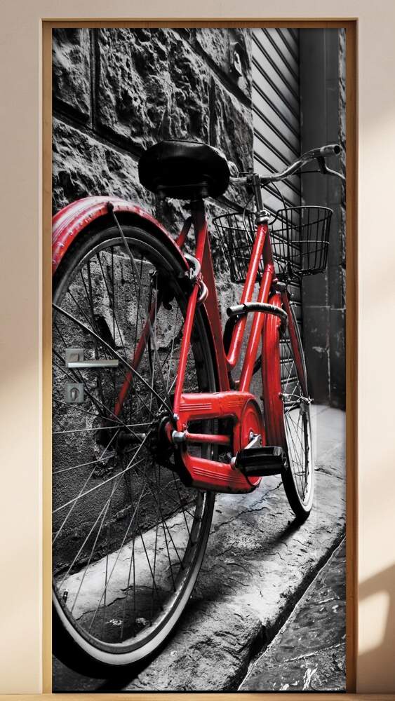 Adesivo Para Porta Retro Bicicleta
