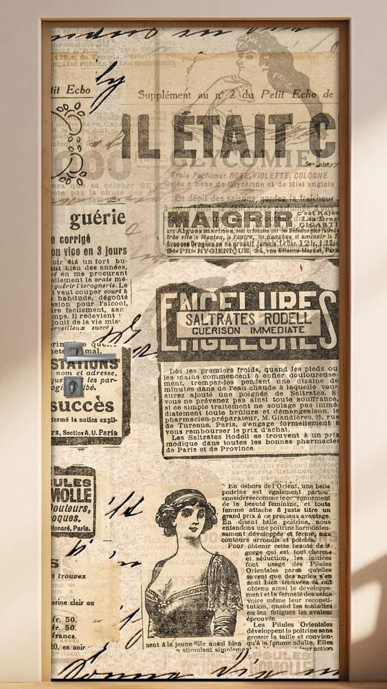 Adesivo para Porta Retro Jornal Antigo