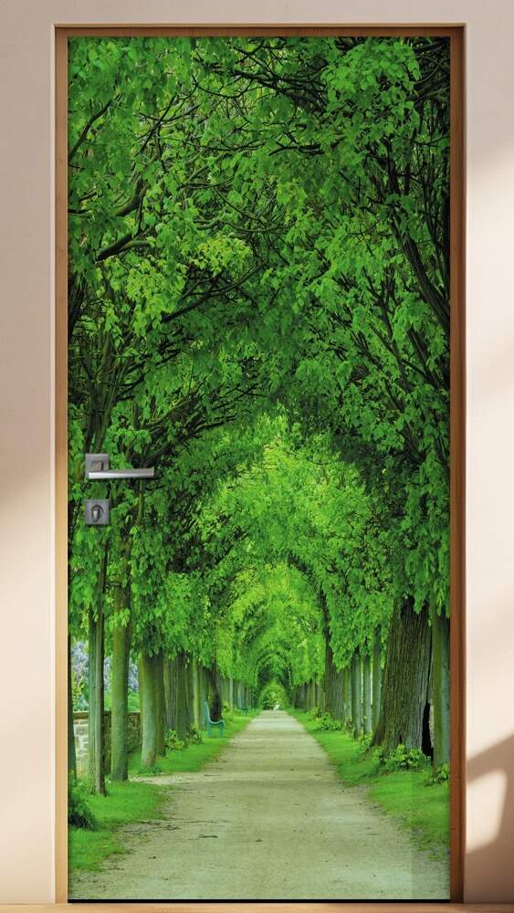 Adesivo Para Porta Caminho Dentro Da Floresta 02