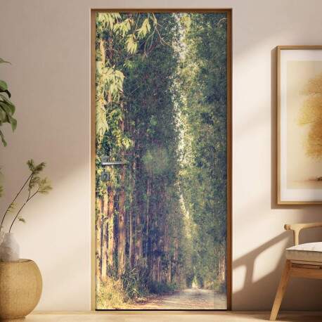 Adesivo Para Porta Caminho Dentro Da Floresta