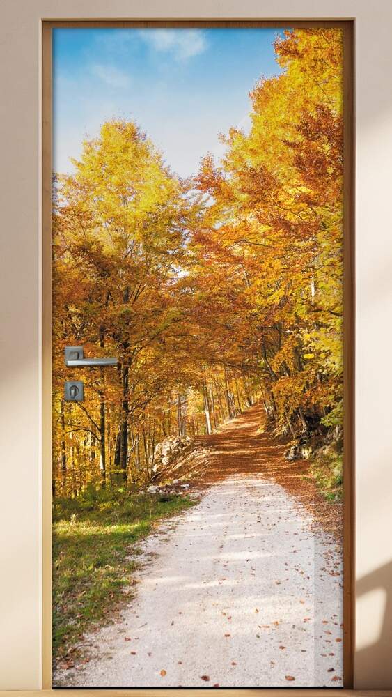 Adesivo para Porta Estrada de �rvores