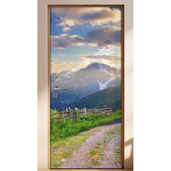 Adesivo para Porta Estrada na Montanha