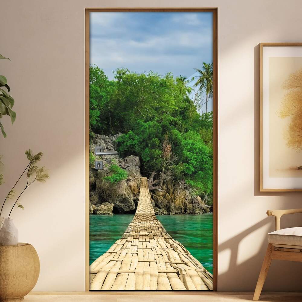 Adesivo para Porta Ponte em Cima do Rio 02