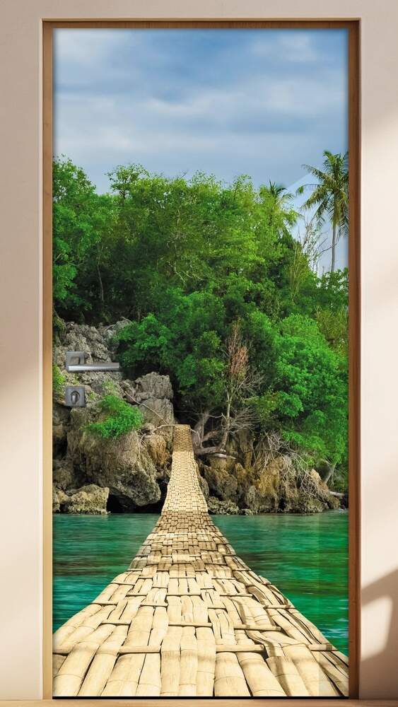 Adesivo para Porta Ponte em Cima do Rio 02