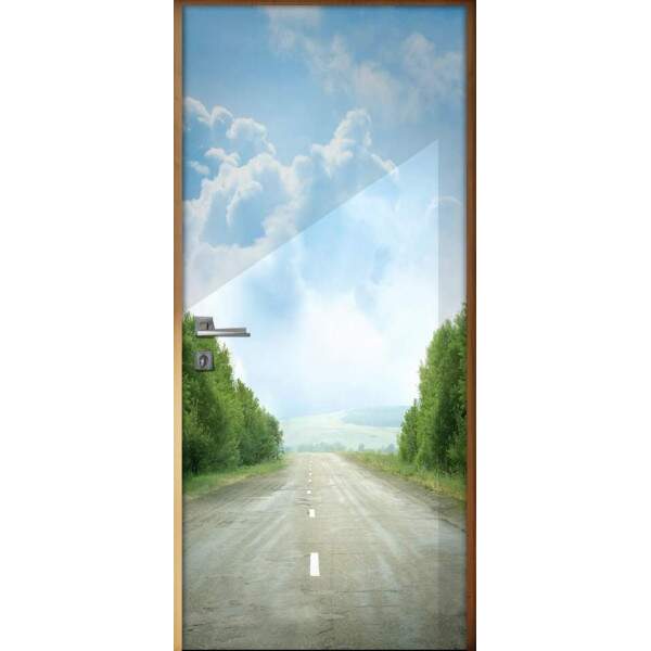 Adesivo para Porta Rodovia e Nuvens