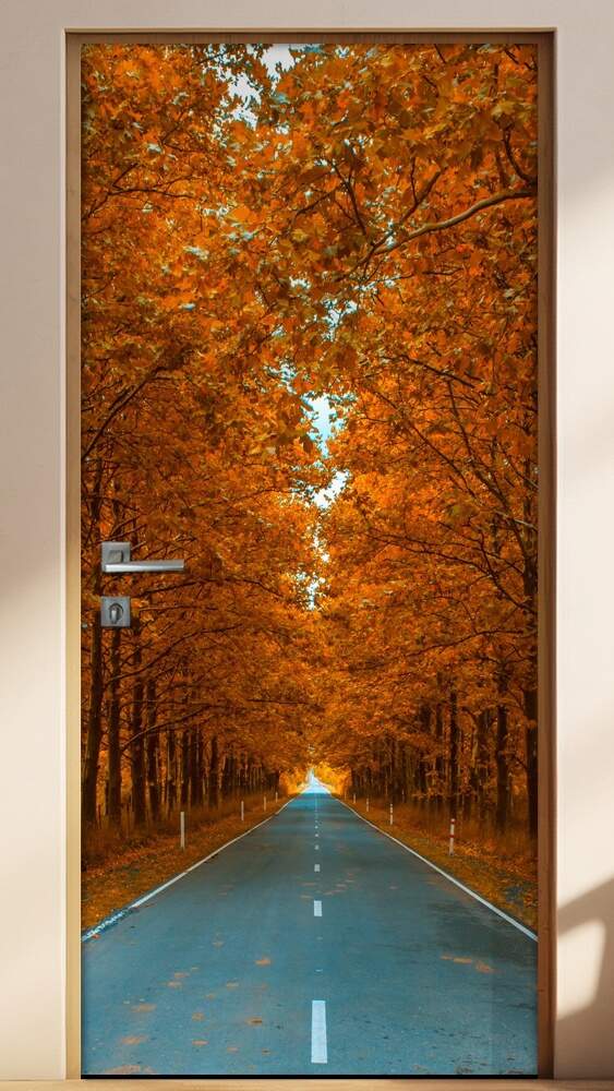 Adesivo para Porta Estrada Outono