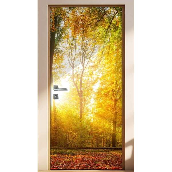 Adesivo para Porta Paisagem 38 Floresta Iluminada