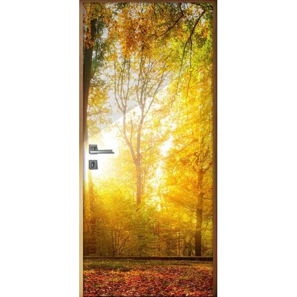 Adesivo para Porta Paisagem 38 Floresta Iluminada
