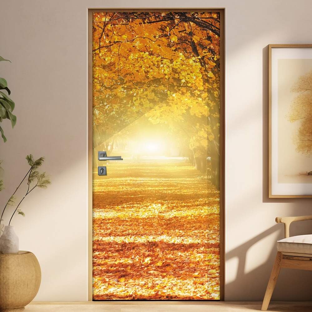 Adesivo para Porta Paisagem 40 rvore Outono