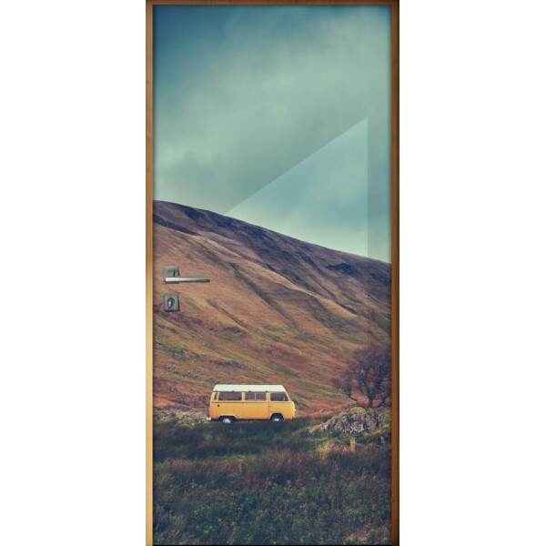 Adesivo para Porta Paisagem 44 Kombi na Estrada