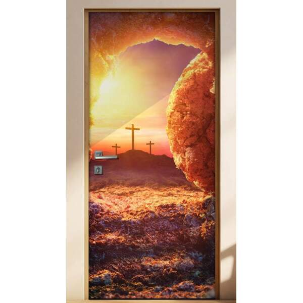 Adesivo para Porta Paisagem 50 Santurio Cruz